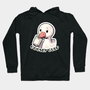 Goosey Gulp - The Quirky Milk-Drinking Goose Hoodie